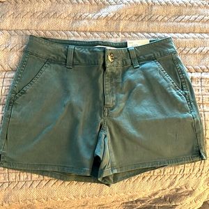 Never worn! Green chino shorts.